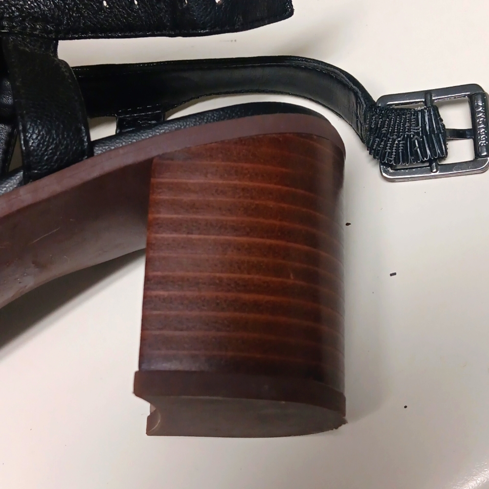 Franco Sarto Black Leather Slingbacks - Picture 5 of 5